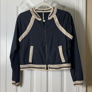 Free People Boho Chic Bomber Jacket